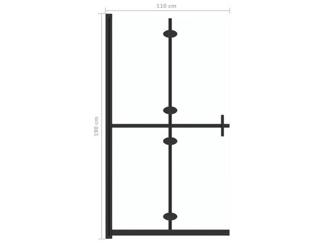 vidaXL Shower Enclosure Walk-in Shower Wall Transparent ESG Glass 43.3'x74.8'