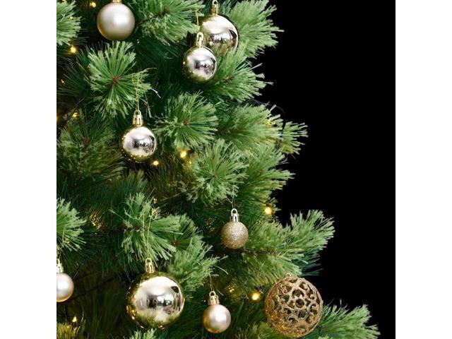 vidaXL Artificial Hinged Christmas Tree 150 LEDs and Ball Set Xmas Decoration