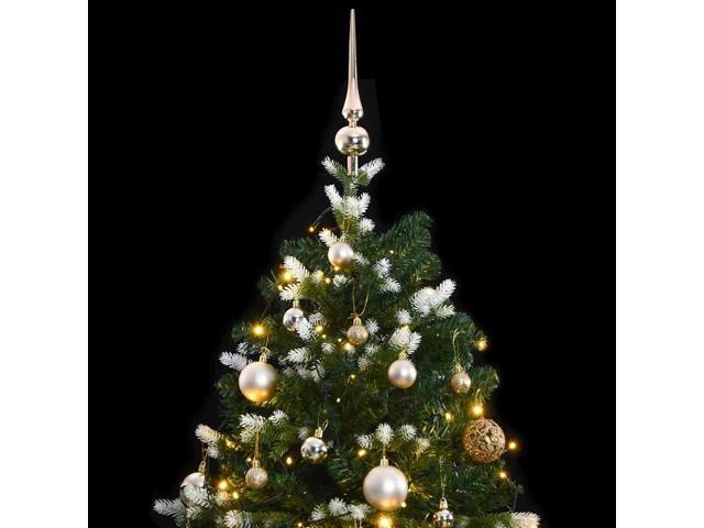 vidaXL Artificial Hinged Christmas Tree 150 LEDs and Ball Set Xmas Decoration