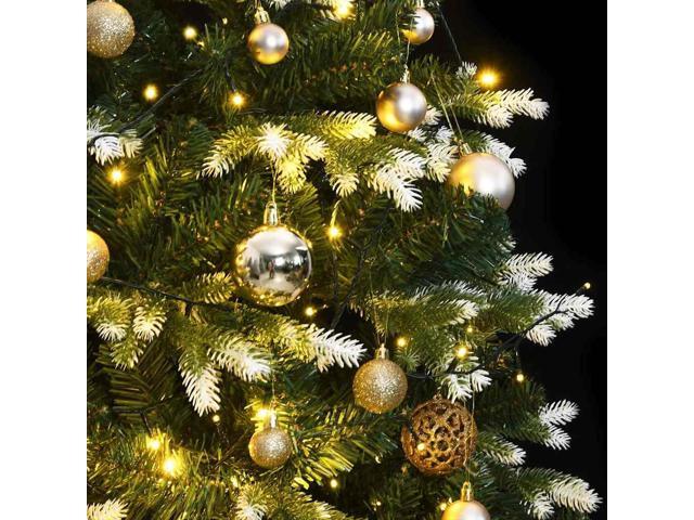 vidaXL Artificial Hinged Christmas Tree 150 LEDs and Ball Set Xmas Decoration
