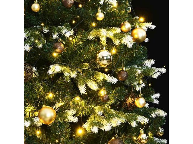 vidaXL Artificial Hinged Christmas Tree 300 LEDs and Ball Set Xmas Decoration