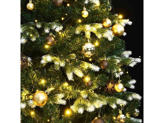vidaXL Artificial Hinged Christmas Tree 300 LEDs and Ball Set Xmas Decoration