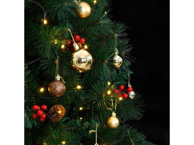 vidaXL Artificial Hinged Christmas Tree 300 LEDs and Ball Set Xmas Decoration
