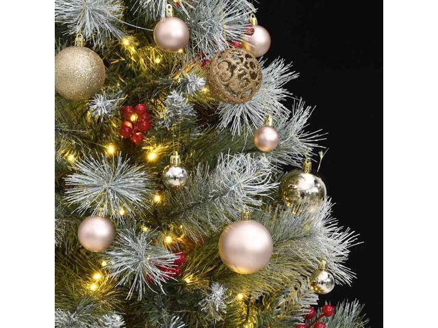 vidaXL Artificial Hinged Christmas Tree 150 LEDs and Ball Set Xmas Decoration