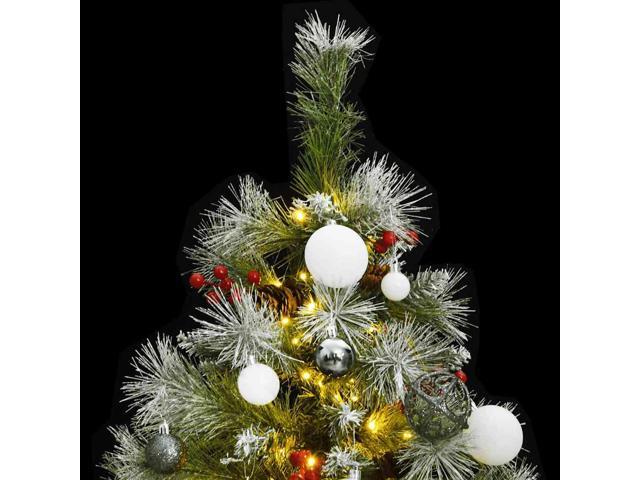 vidaXL Artificial Hinged Christmas Tree 150 LEDs and Ball Set Xmas Decoration