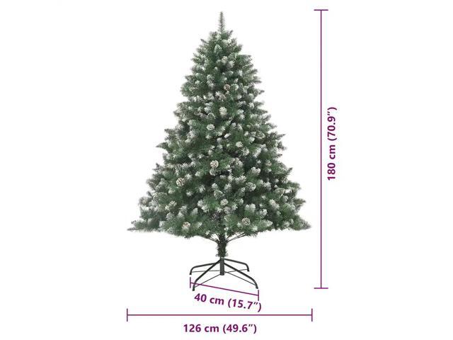 vidaXL Artificial Christmas Tree with Stand Green 126 x 126 x 180 cm