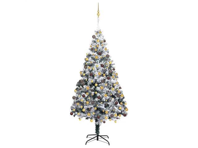 vidaXL Artificial Christmas Tree with 300 LEDs Green 6 x 4 ft