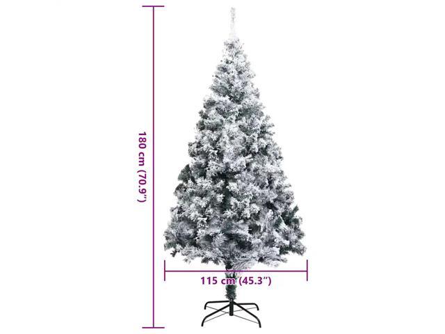 vidaXL Artificial Christmas Tree with 300 LEDs Green 6 x 4 ft