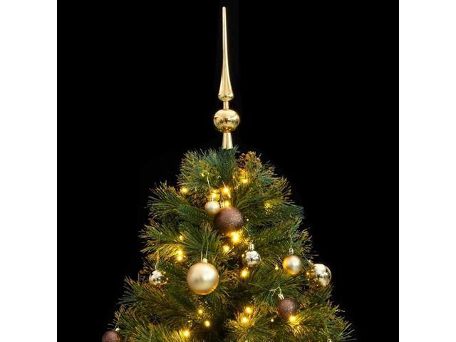 vidaXL Artificial Hinged Christmas Tree Green PVC, PE, Metal Medium