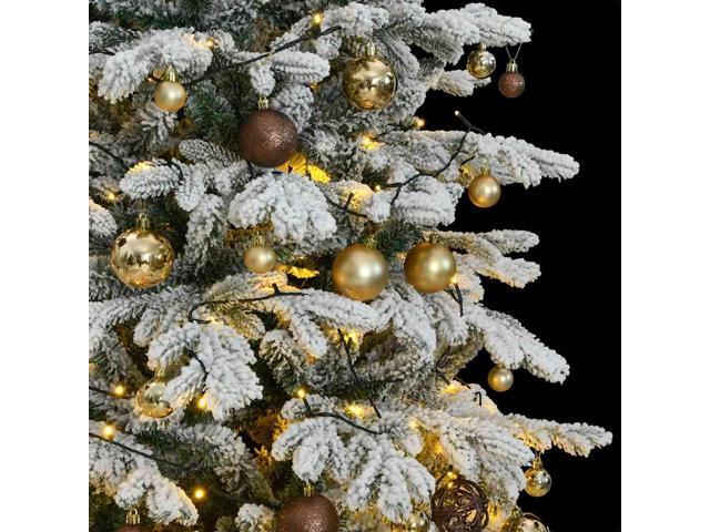 vidaXL Artificial Hinged Christmas Tree 300 LEDs and Ball Set Xmas Decoration