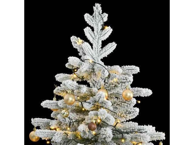 vidaXL Artificial Hinged Christmas Tree 300 LEDs and Ball Set Xmas Decoration