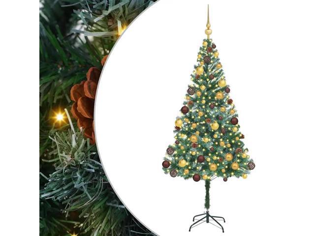 vidaXL Artificial Christmas Tree with Stand Green 70.9' PVC and Steel