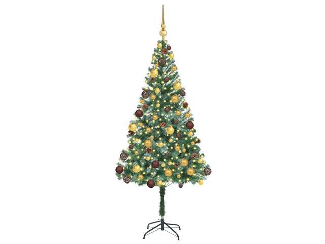 vidaXL Artificial Christmas Tree with Stand Green 70.9' PVC and Steel