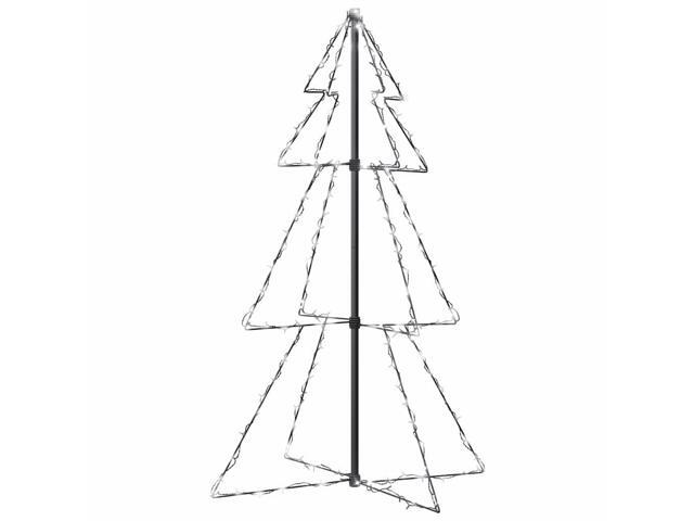 vidaXL Christmas Cone Tree Artificial Xmas Tree with LEDs Christmas Lighting