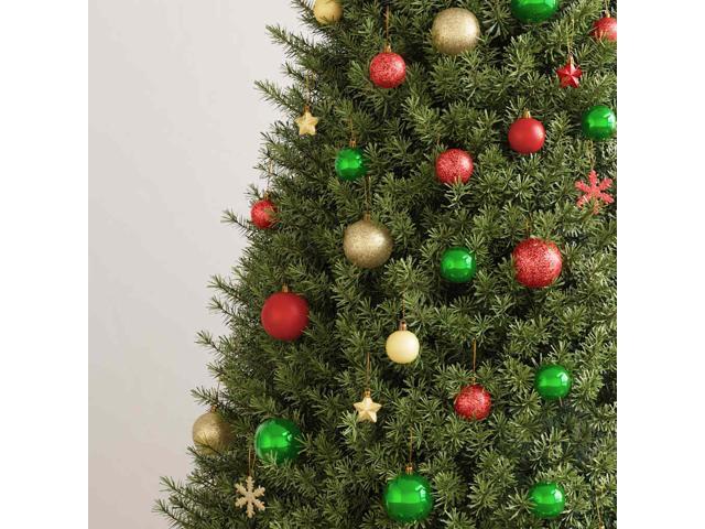 vidaXL Christmas Decoration Bauble Set 112 Piece Red / Green / Gold Polystyrene