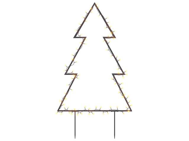 vidaXL Christmas Decoration with Spikes Outdoor Light Decoration Tree 80 LEDs