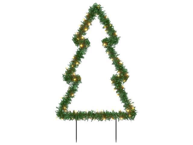 vidaXL Christmas Decoration with Spikes Outdoor Light Decoration Tree 80 LEDs