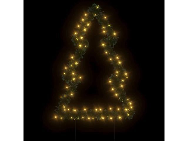 vidaXL Christmas Decoration with Spikes Outdoor Light Decoration Tree 80 LEDs