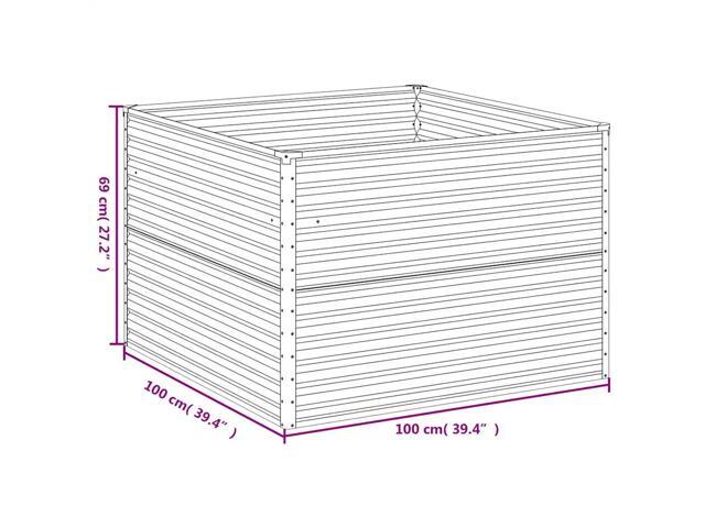 vidaXL Raised Garden Bed Outdoor Planter Box for Vegetables Flowers Corten Steel