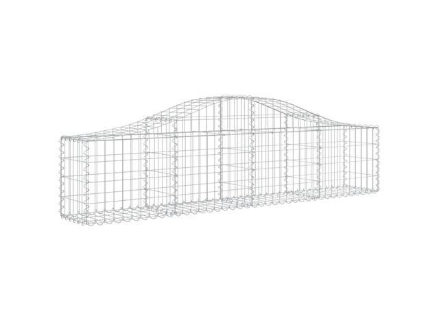 vidaXL Gabion Basket 5 Pcs Outdoor Garden Arched Gabion Basket Galvanized Iron