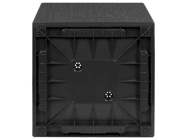 vidaXL Flower Box Dark Grey 14.17 x 14.17 x 13.78 in Plastic