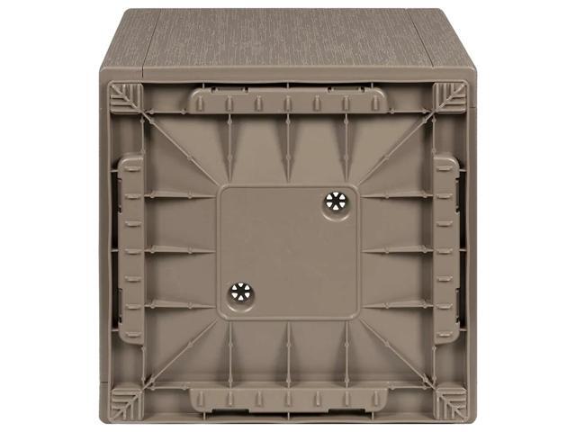 vidaXL Flower Box Light Brown 14.17 x 14.17 x 13.78 in Plastic