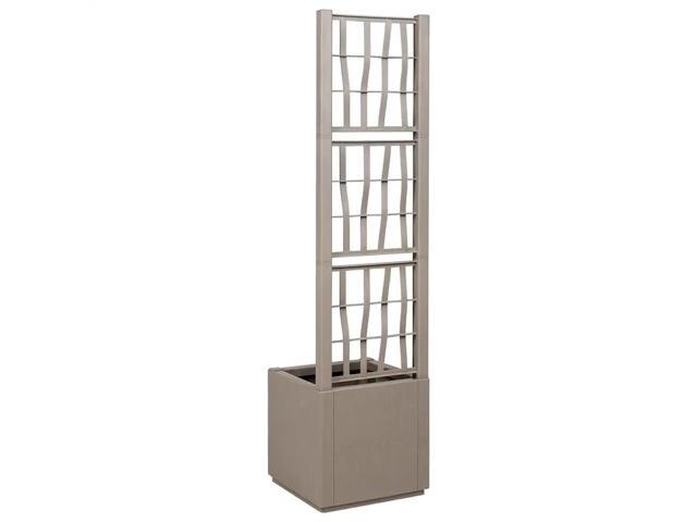 vidaXL Garden Planter Gray 36 x 36 x 140 cm Polypropylene