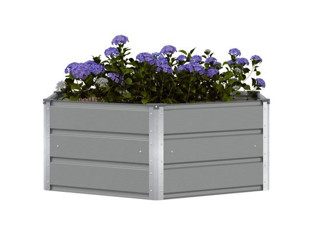 vidaXL Planter Light Grey 50.79 x 50.79 x 17.72 in Steel