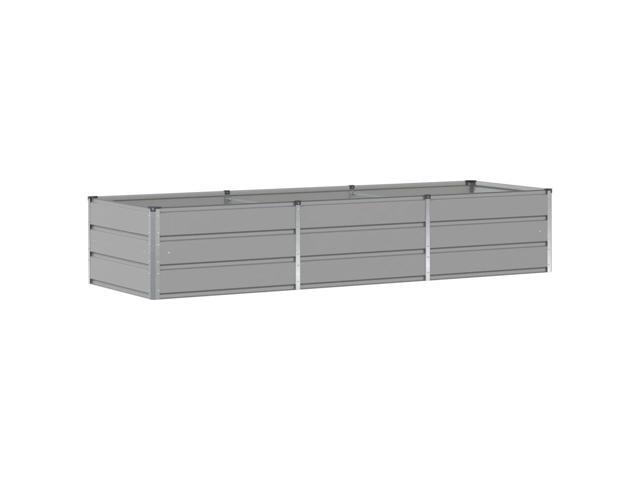 vidaXL Planter Light Grey 94.49 x 31.50 x 17.72 in Steel
