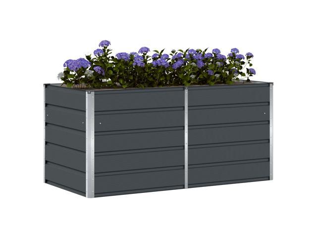 vidaXL Planter Anthracite 62.99 x 31.50 x 29.53 in Steel