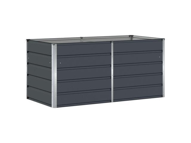 vidaXL Planter Anthracite 62.99 x 31.50 x 29.53 in Steel