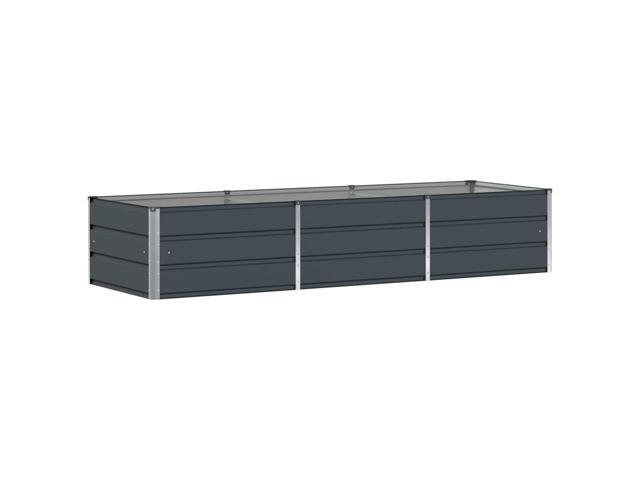 vidaXL Planter Anthracite 94.49 x 31.50 x 17.72 in Steel