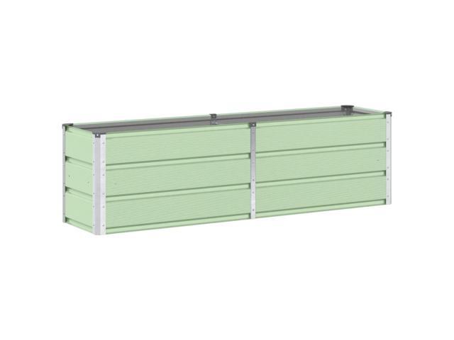 vidaXL Planter Green 62.99 x 15.75 x 17.72 in Steel
