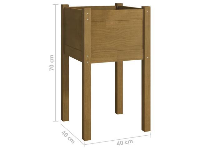 vidaXL Planter Outdoor Raised Garden Bed with Legs Honey Brown Solid Wood Pine