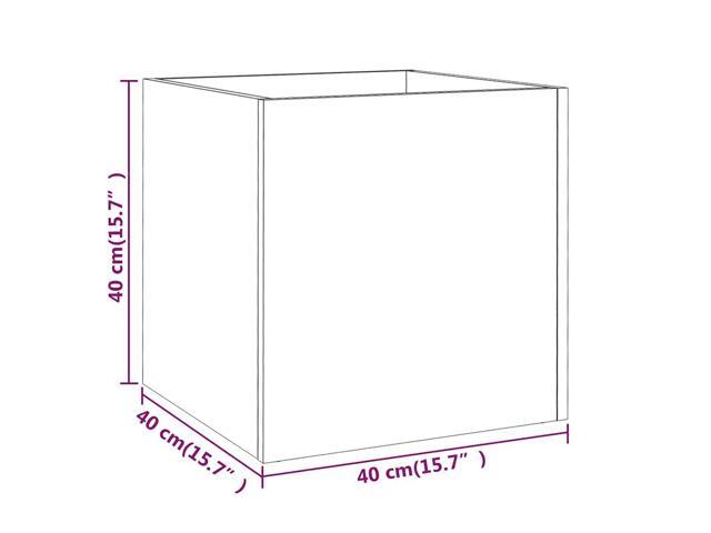 vidaXL Planter Box Square Plant Pot for Patio Garden Smoked Oak Engineered Wood