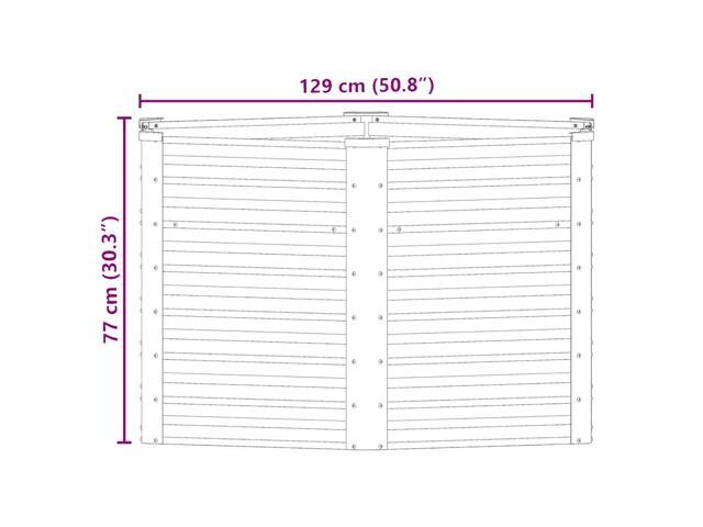 vidaXL Garden Raised Bed Silver Galvanized steel Large Durable