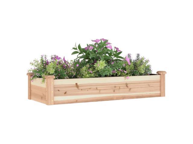 vidaXL Garden Raised Bed Natural wood Solid fir wood, Non-woven fabric