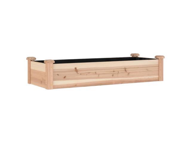vidaXL Garden Raised Bed Natural wood Solid fir wood, Non-woven fabric