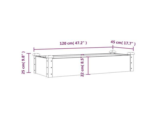 vidaXL Garden Raised Bed Natural wood Solid fir wood, Non-woven fabric