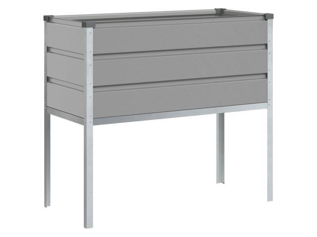 vidaXL Planter Light Grey 100 x 45 x 90 cm Galvanised Steel