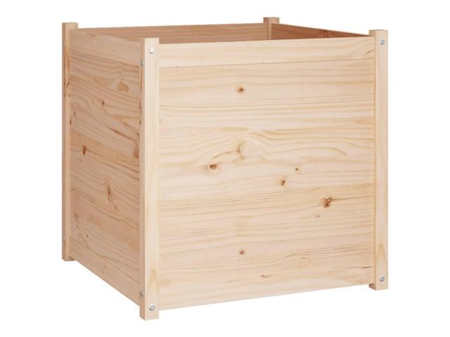 vidaXL Garden Planter Natural Pine Solid Pinewood 27.6 in Durable