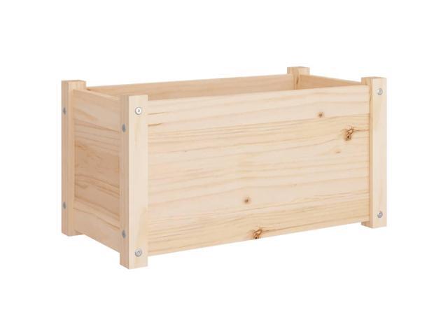 vidaXL Garden Planter Natural Wood Solid pinewood Medium
