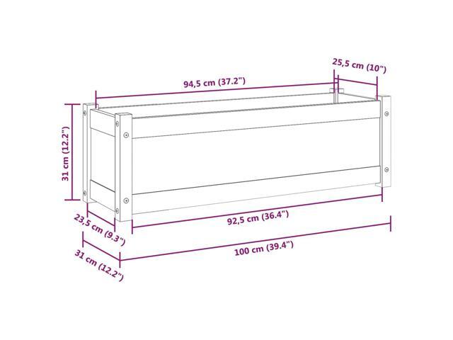 vidaXL Garden Planter Natural Pine Solid Pinewood Large Durable