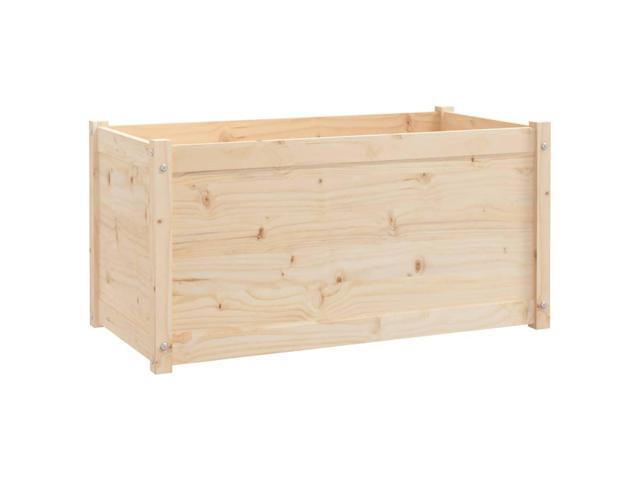 vidaXL Garden Planter Natural Pine Solid Pinewood Medium Durable