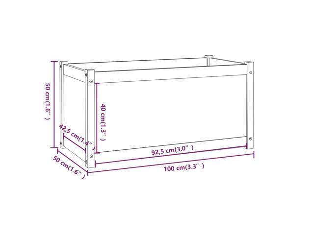 vidaXL Garden Planter Natural Pine Solid Pinewood Medium Durable