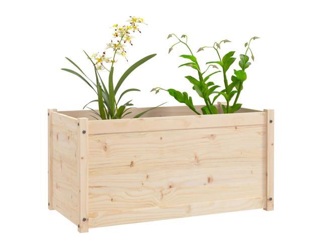 vidaXL Garden Planter Natural Pine Solid Pinewood Medium Durable