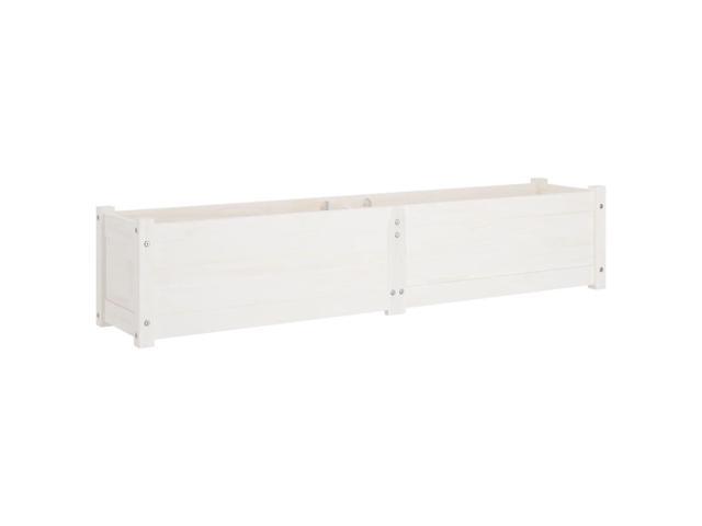 vidaXL Raised Bed 2 Pack White Solid Pine Wood