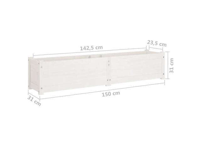 vidaXL Raised Bed 2 Pack White Solid Pine Wood