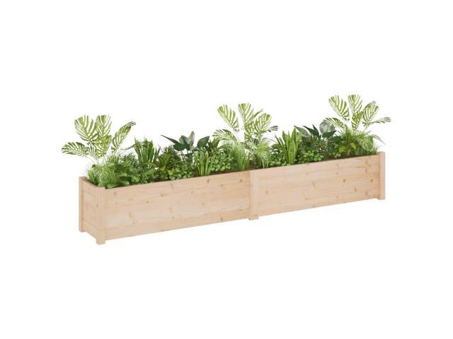 vidaXL Planter Set of 2 Natural pine wood Solid pinewood Large Durable
