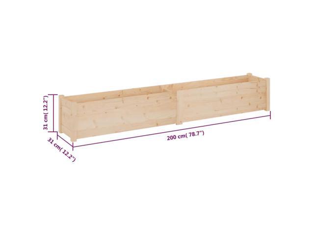 vidaXL Planter Set of 2 Natural pine wood Solid pinewood Large Durable